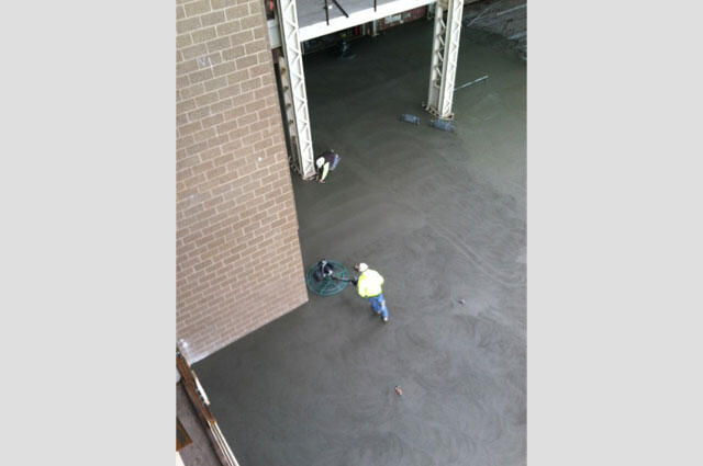 man polishing the floor