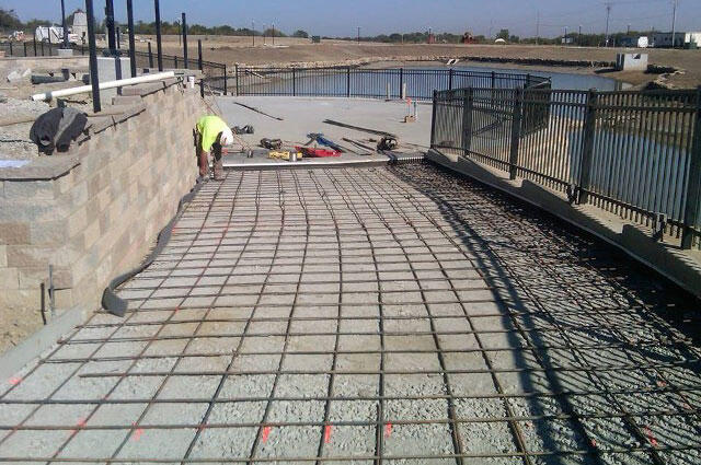 setting grill on path