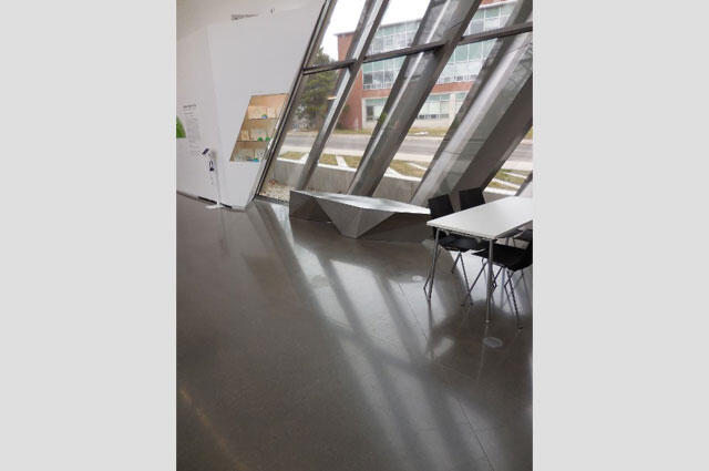 shiny floor with glasses